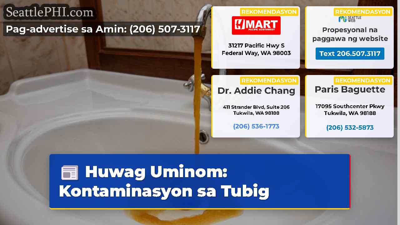 Huwag Uminom Kontaminasyon sa Tubig