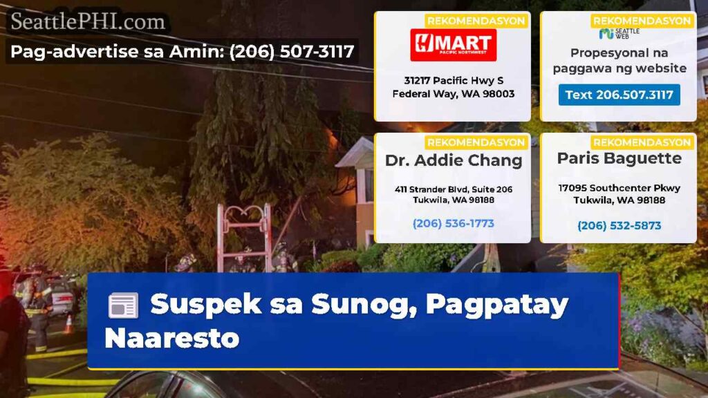 Suspek sa Sunog, Pagpatay Naaresto
