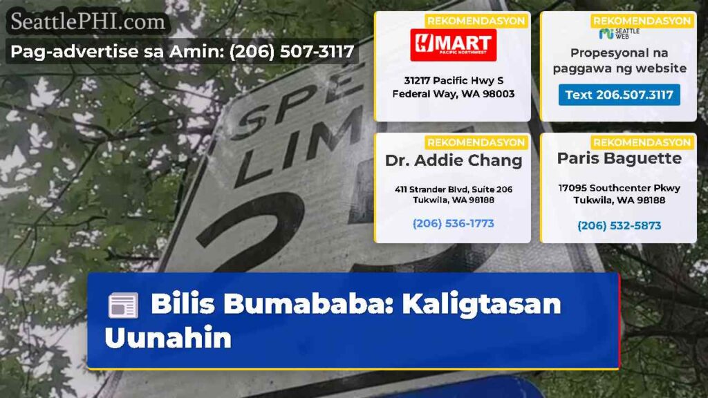 Bilis Bumababa: Kaligtasan Uunahin