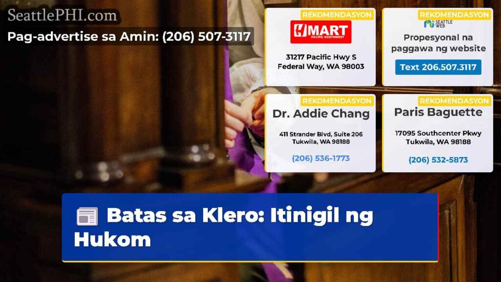 Batas sa Klero: Itinigil ng Hukom
