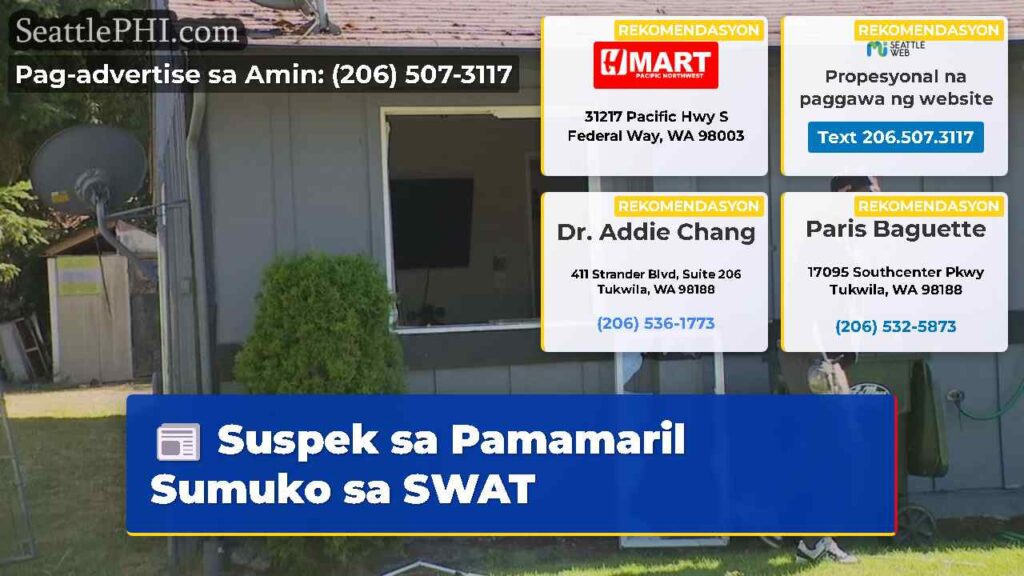 Suspek sa Pamamaril Sumuko sa SWAT