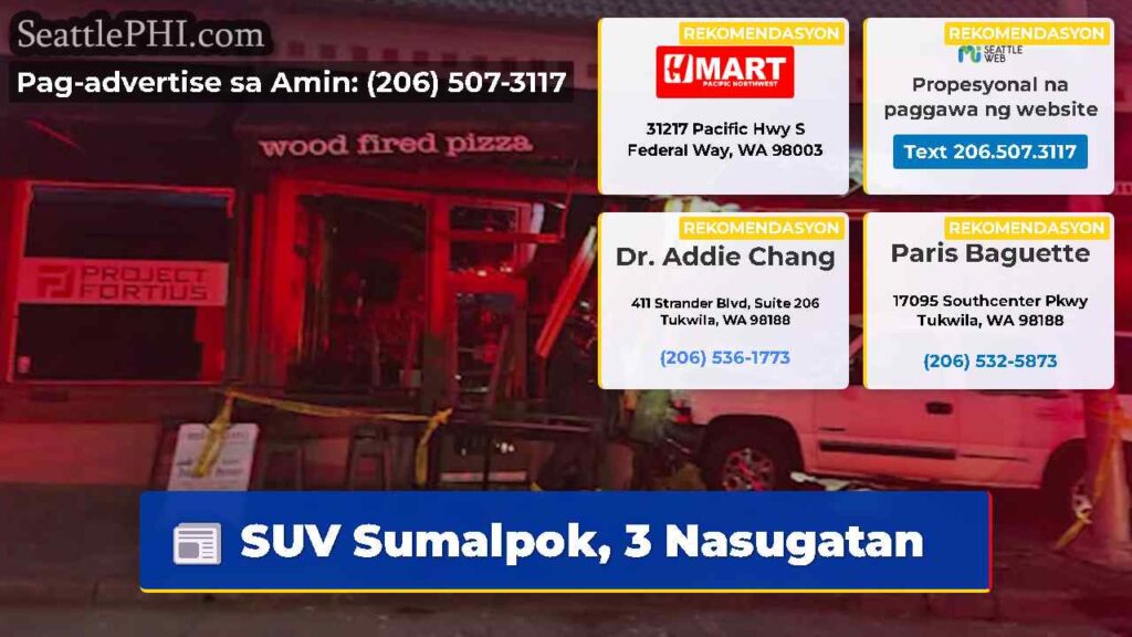 SUV Sumalpok, 3 Nasugatan