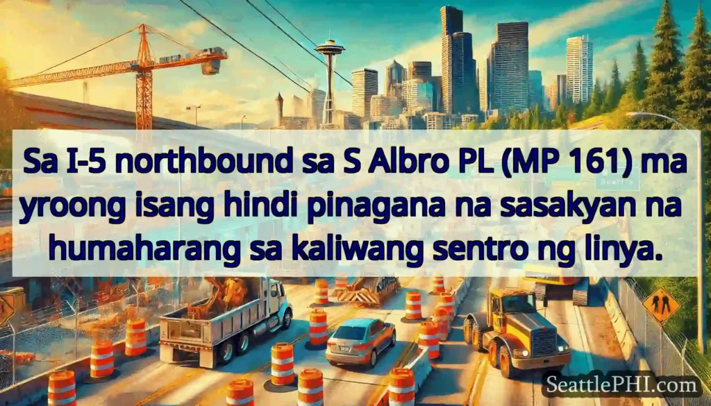 Sa I-5 northbound sa S Albro PL (MP 161) mayroong