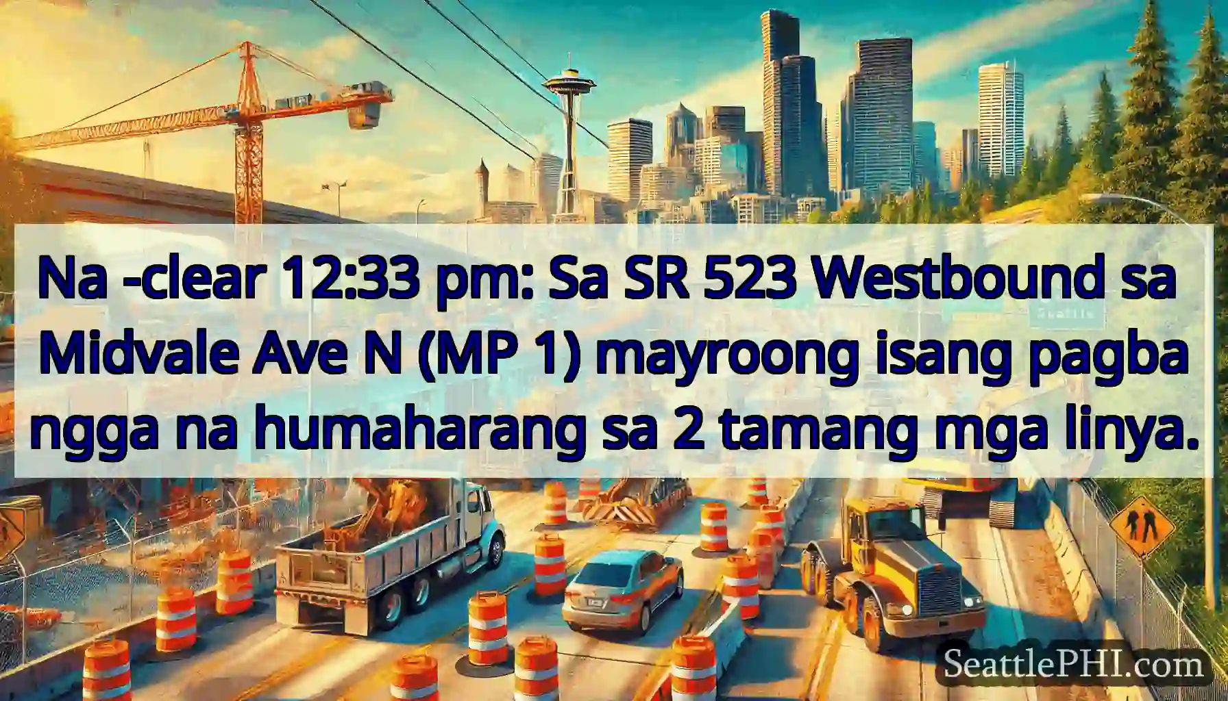 Na -clear 12:33 pm: Sa SR 523 Westbound sa