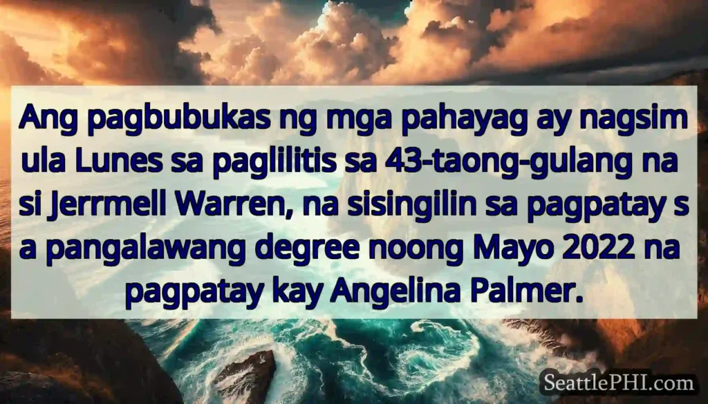 Ang pagbubukas ng mga pahayag ay nagsimula Lunes