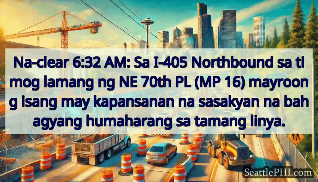 Na-clear 6:32 AM: Sa I-405 Northbound sa timog