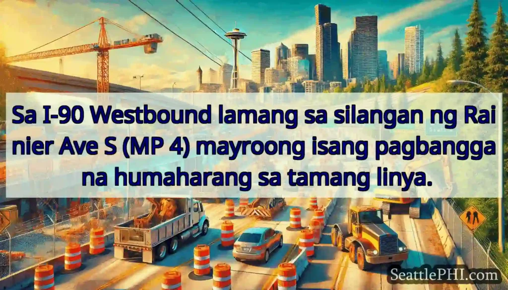 Sa I-90 Westbound lamang sa silangan ng Rainier