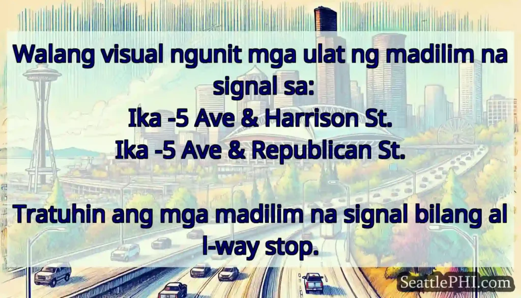 Walang visual ngunit mga ulat ng madilim na