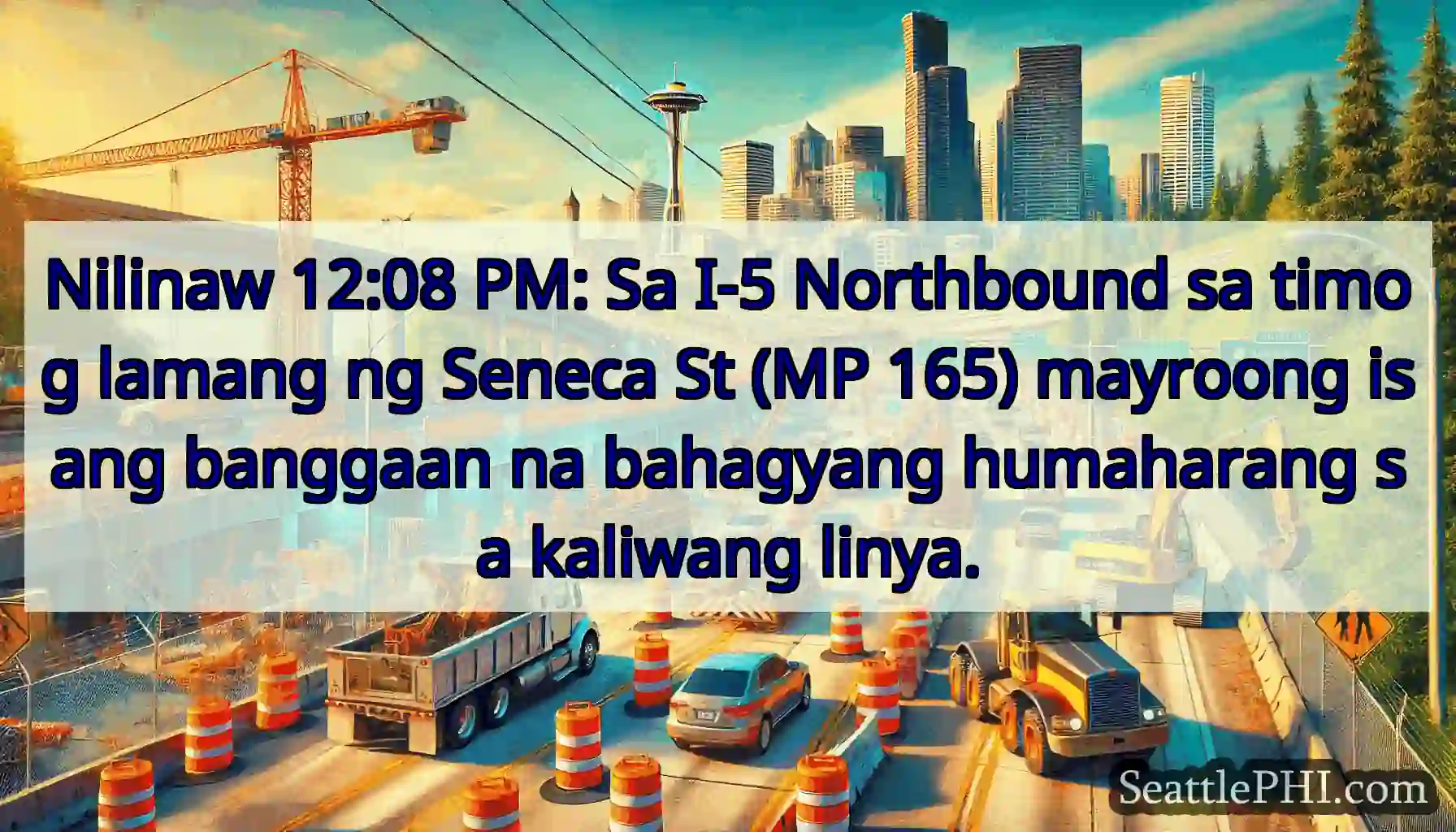 Nilinaw 12:08 PM: Sa I-5 Northbound sa timog