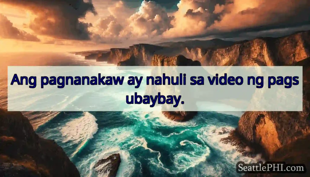 Ang pagnanakaw ay nahuli sa video ng pagsubaybay.