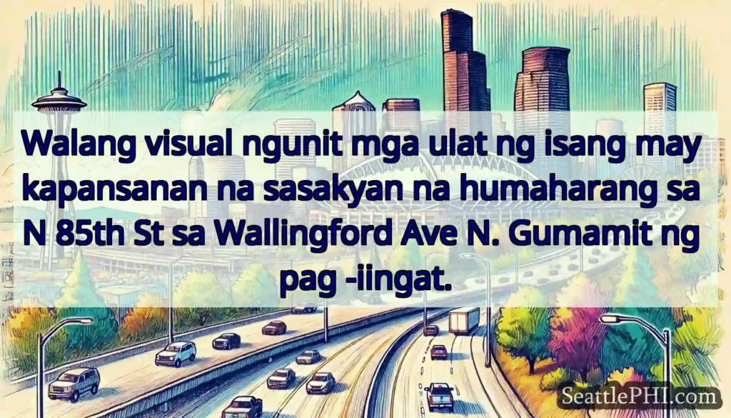 Walang visual ngunit mga ulat ng isang may