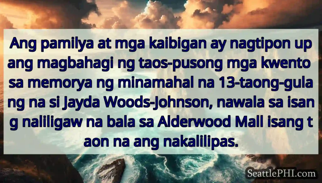 Ang pamilya at mga kaibigan ay nagtipon upang