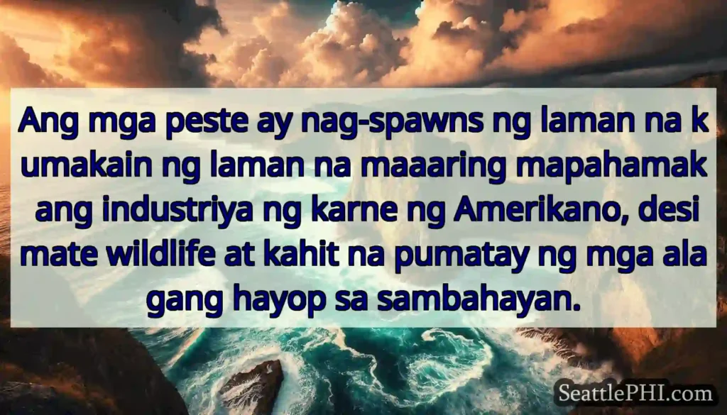 Ang mga peste ay nag-spawns ng laman na kumakain