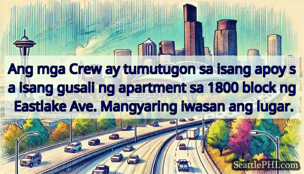 Ang mga Crew ay tumutugon sa isang apoy sa isang