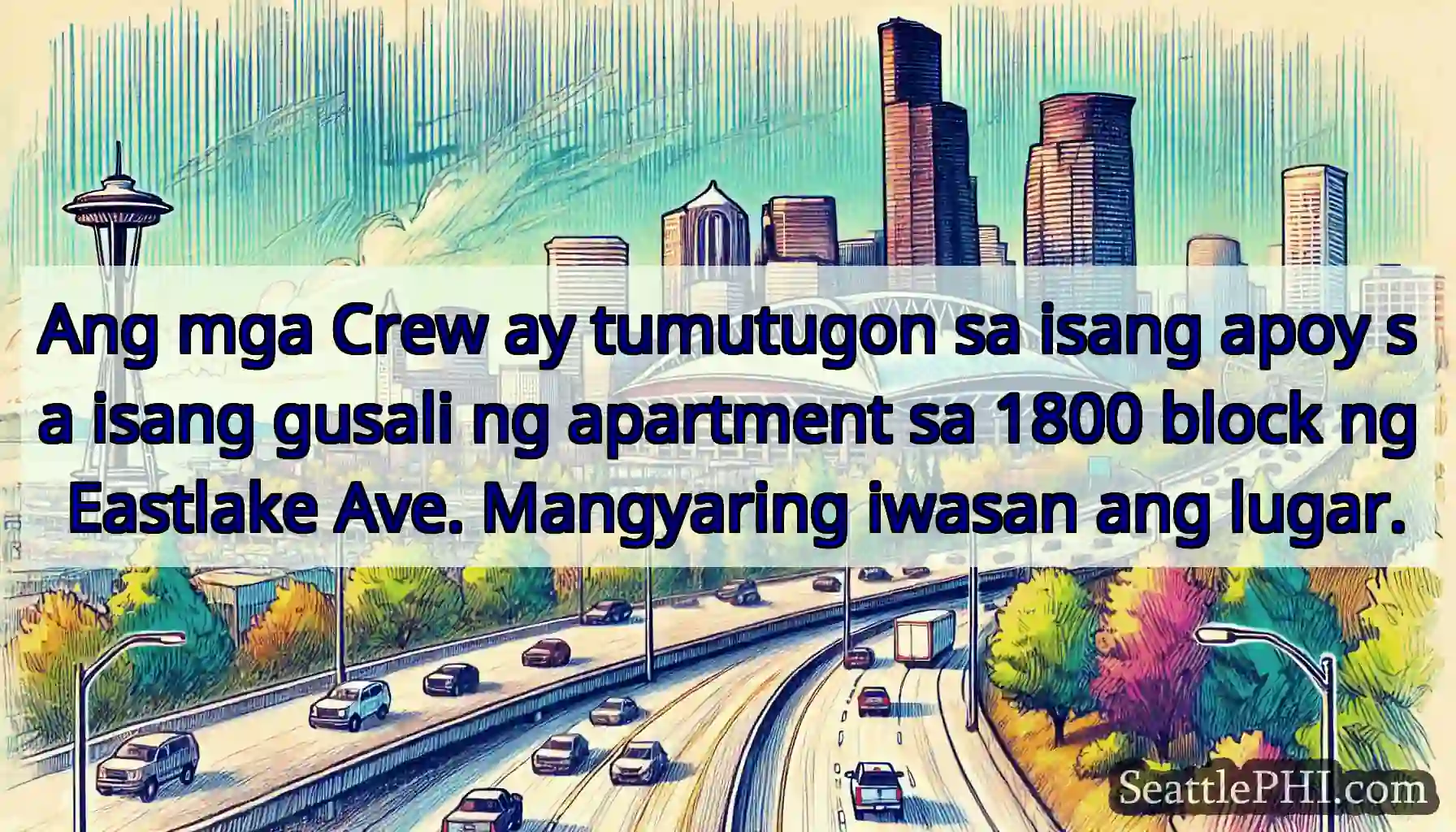 Ang mga Crew ay tumutugon sa isang apoy sa isang