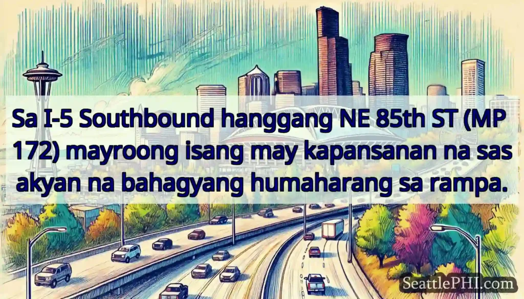 Sa I-5 Southbound hanggang NE 85th ST (MP 172)