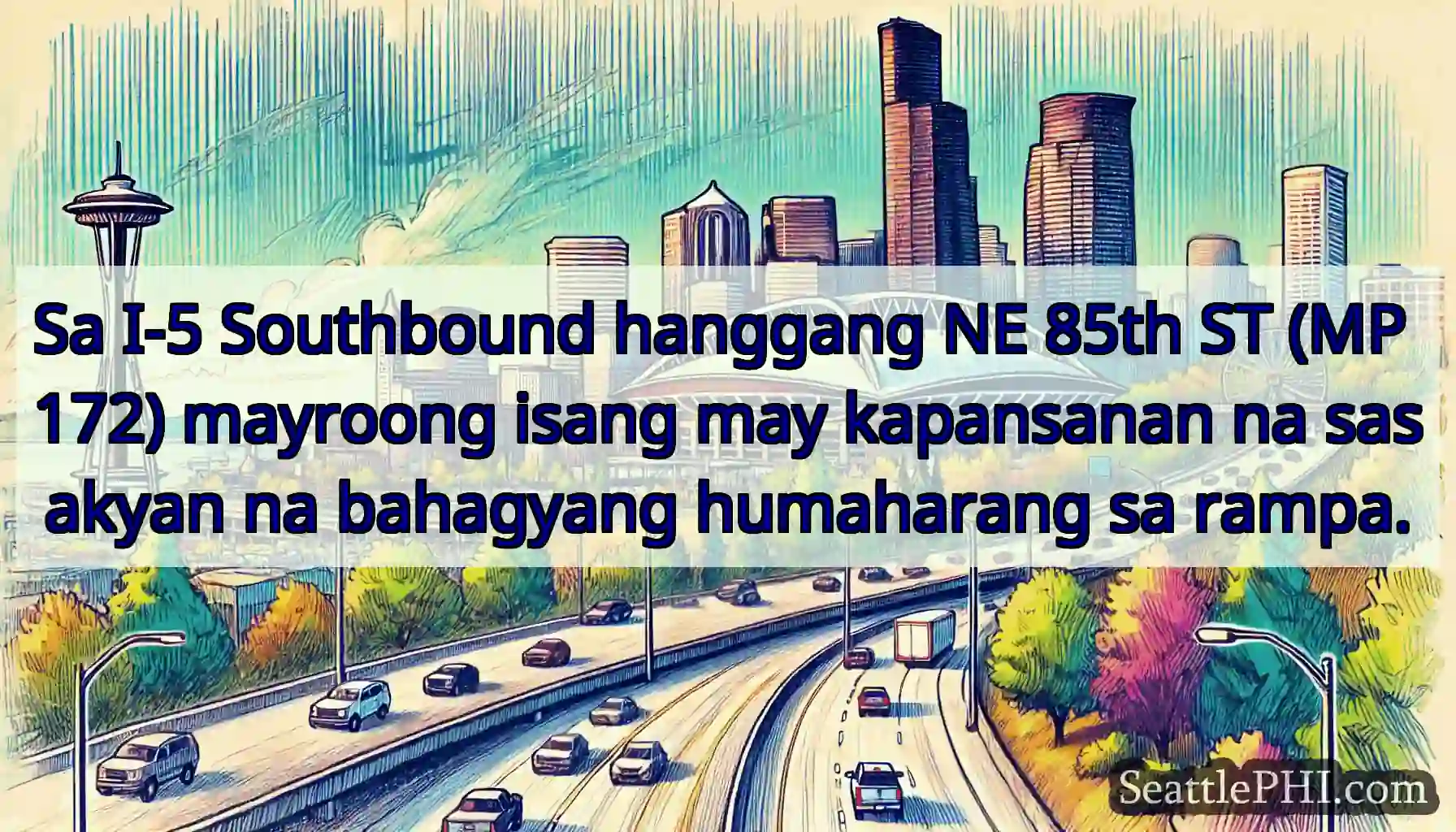 Sa I-5 Southbound hanggang NE 85th ST (MP 172)