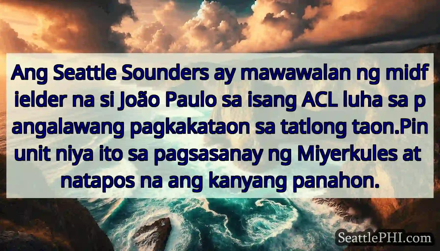Ang Seattle Sounders ay mawawalan ng midfielder