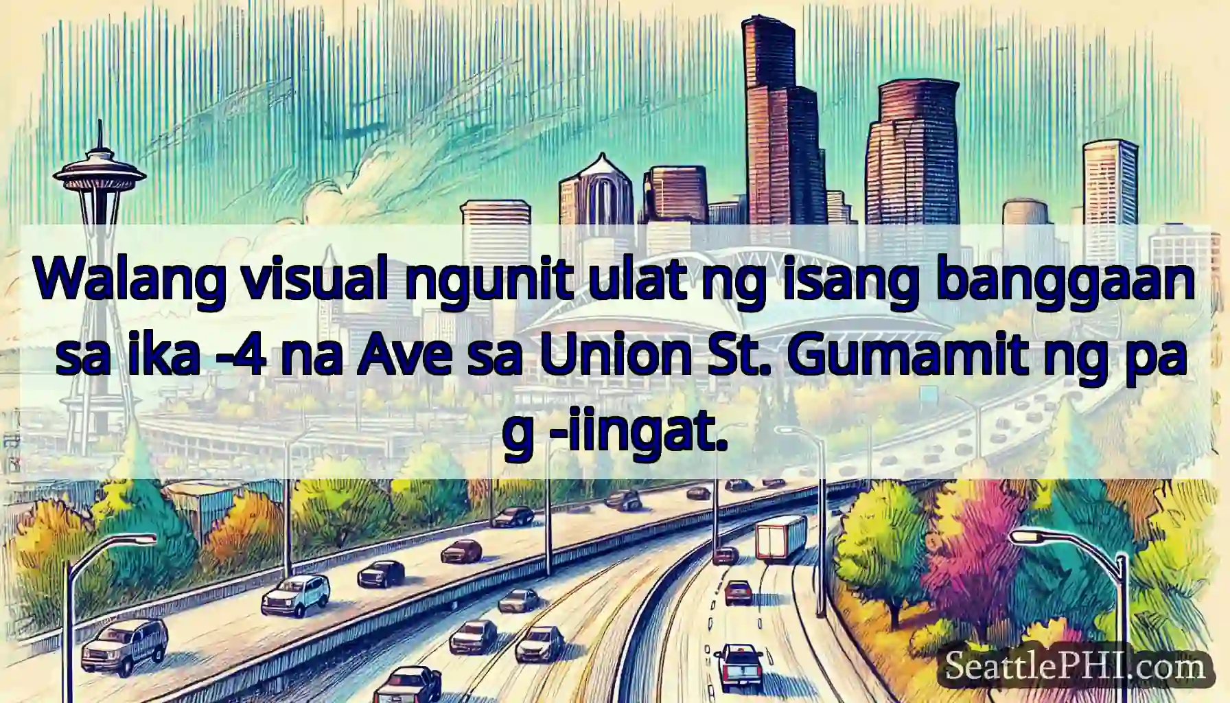 Walang visual ngunit ulat ng isang banggaan sa