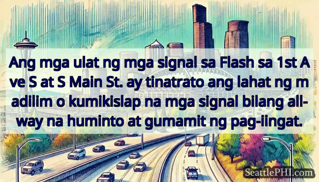 Ang mga ulat ng mga signal sa Flash sa 1st Ave S