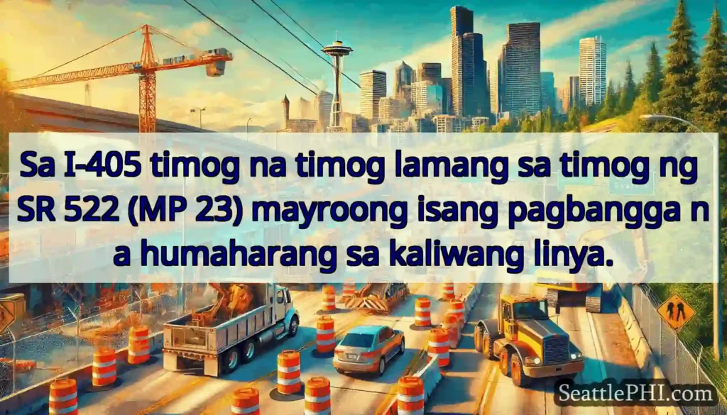 Sa I-405 timog na timog lamang sa timog ng SR 522