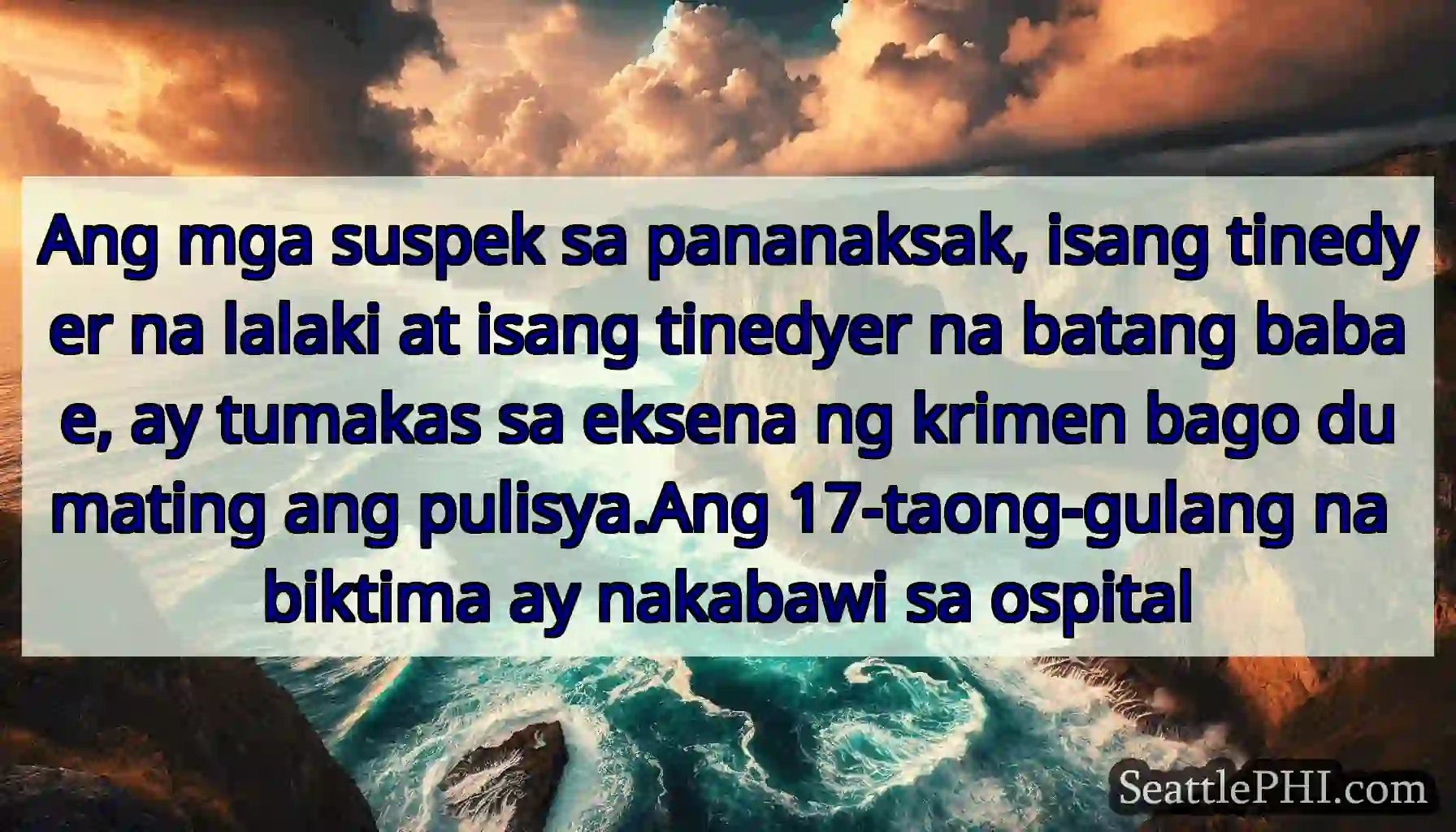 Ang mga suspek sa pananaksak, isang tinedyer na