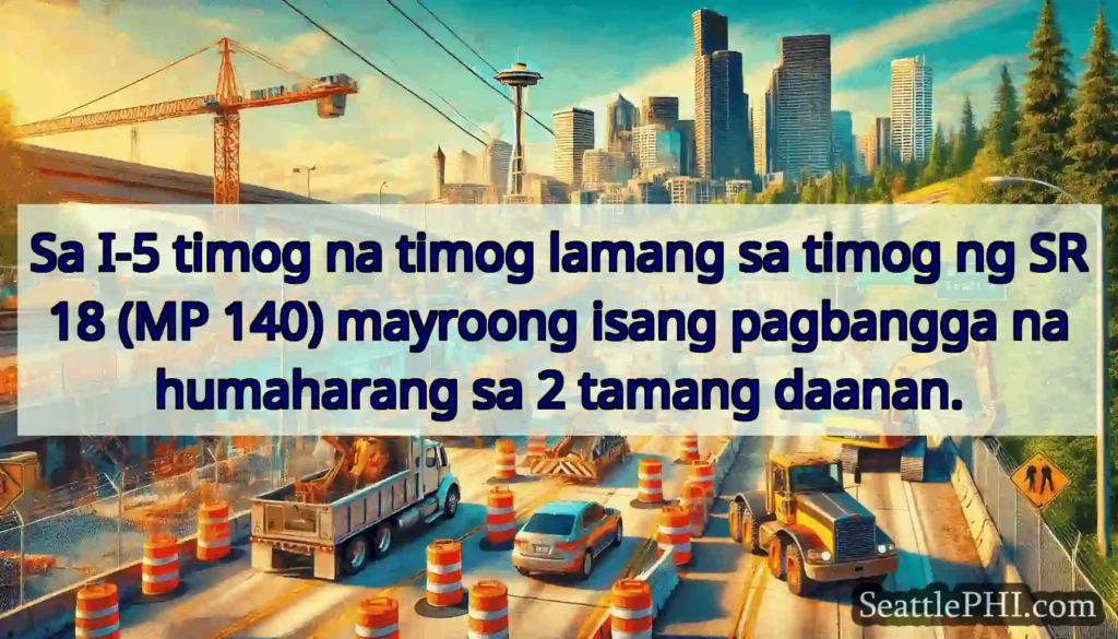 Sa I-5 timog na timog lamang sa timog ng SR 18