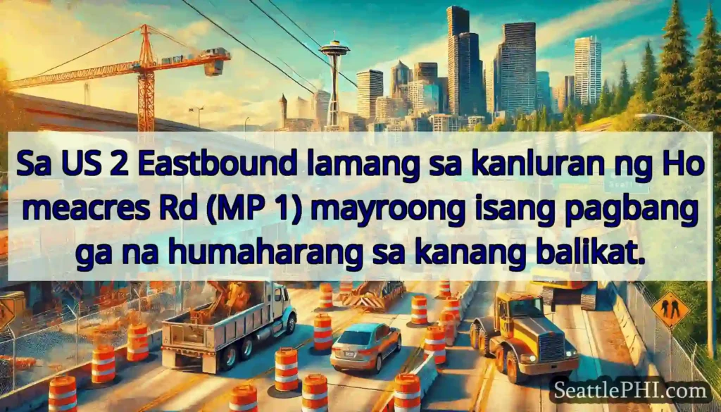 Sa US 2 Eastbound lamang sa kanluran ng Homeacres