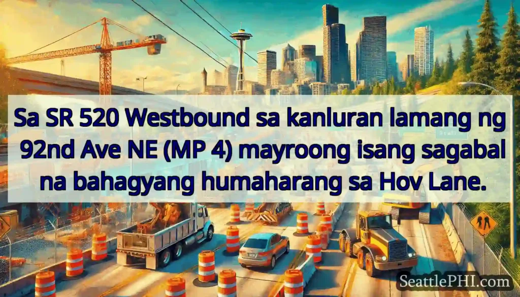 Sa SR 520 Westbound sa kanluran lamang ng 92nd