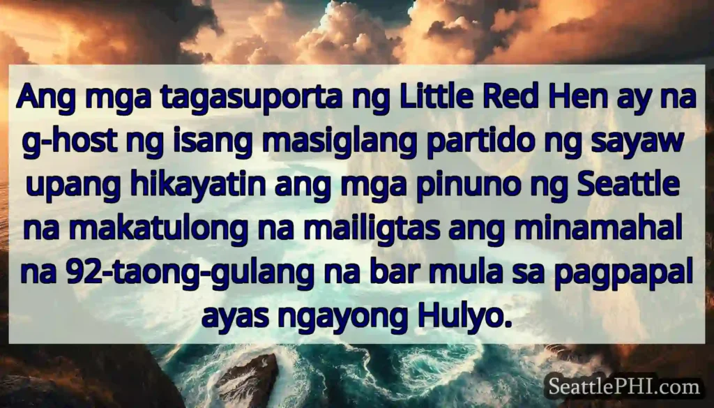 Ang mga tagasuporta ng Little Red Hen ay nag-host