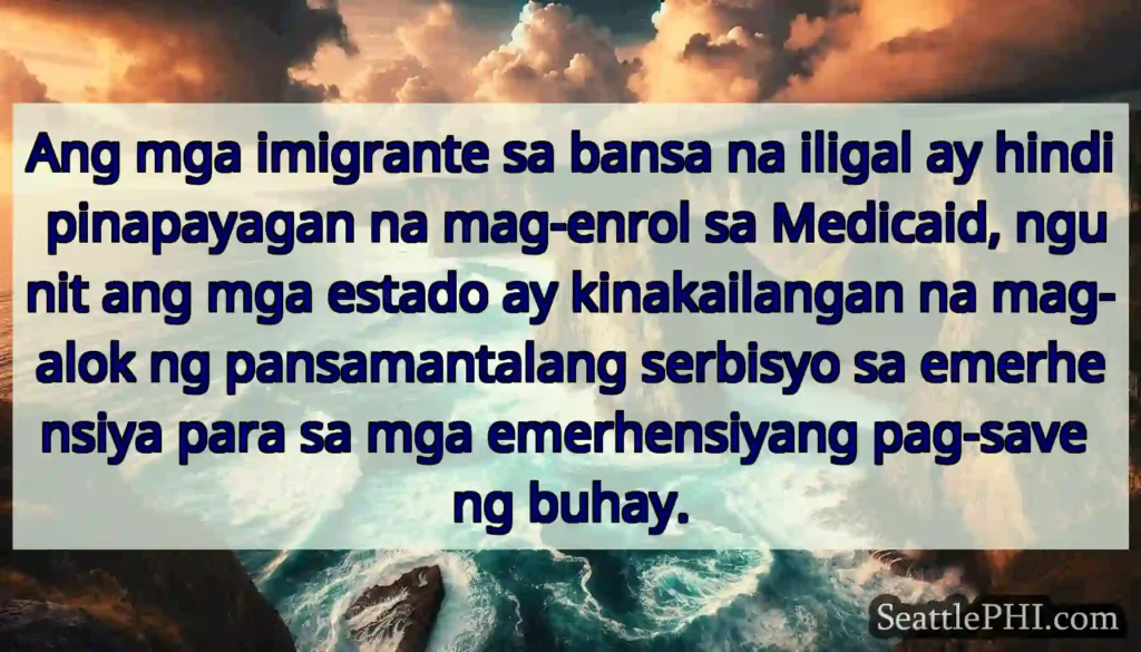 Ang mga imigrante sa bansa na iligal ay hindi