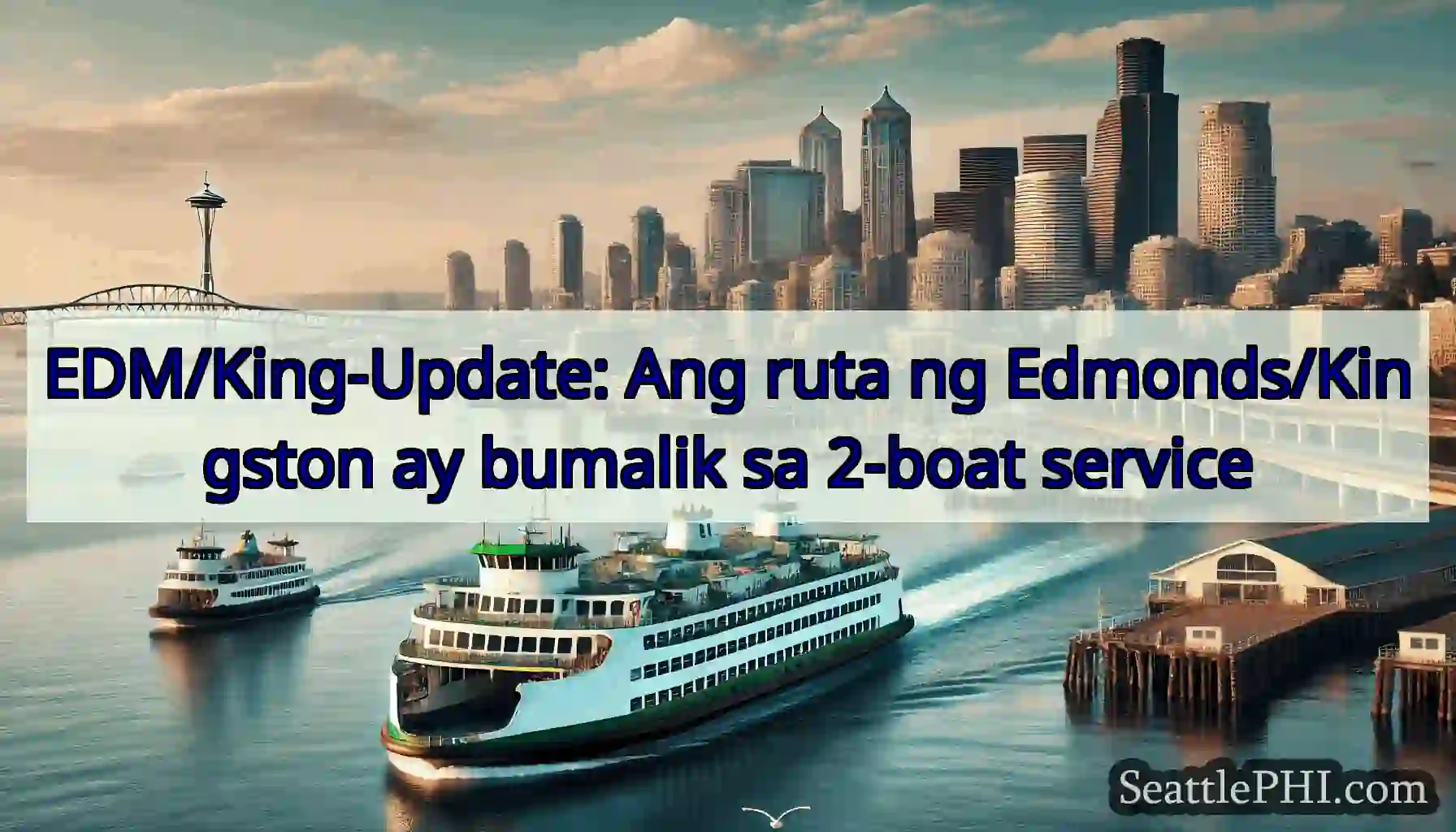 EDM/King-Update: Ang ruta ng Edmonds/Kingston ay
