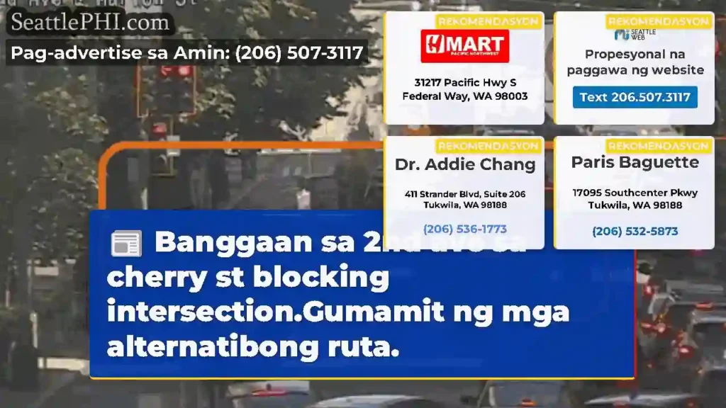 Banggaan sa 2nd ave sa cherry st blocking
