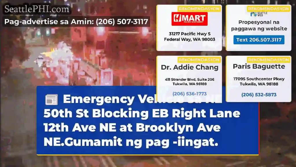 Emergency Vehicle sa NE 50th St Blocking EB Right