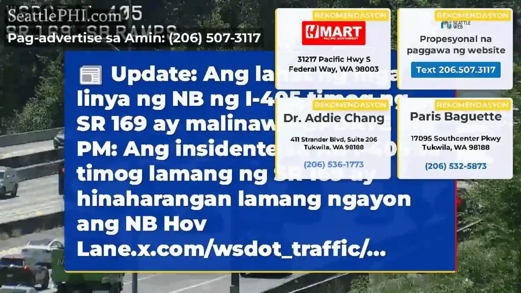 Update: Ang lahat ng mga linya ng NB ng I-405