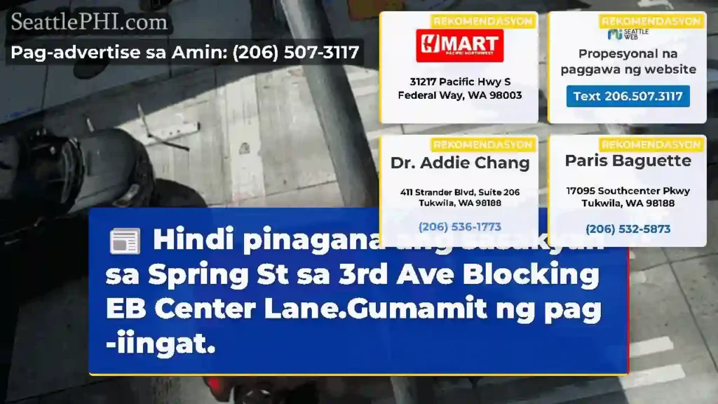 Hindi pinagana ang sasakyan sa Spring St sa 3rd