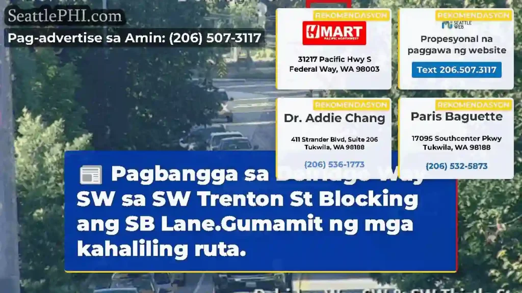 Pagbangga sa Delridge Way SW sa SW Trenton St
