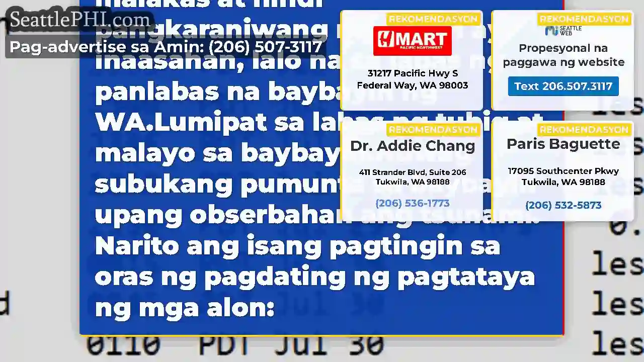 Ang isang tsunami advisory ay nananatiling
