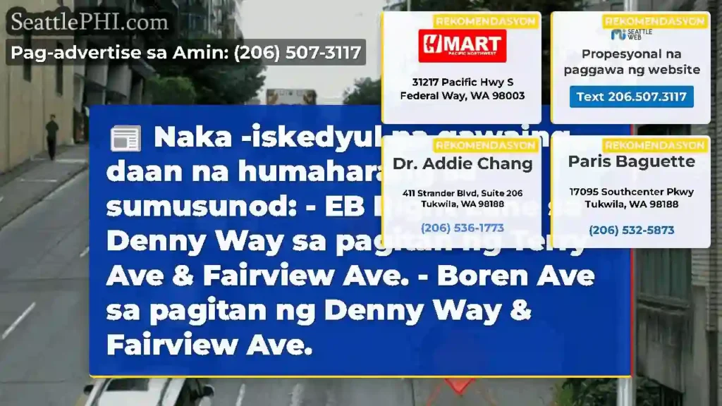 Naka -iskedyul na gawaing daan na humaharang sa