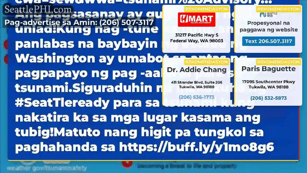 Ang isang tsunami advisory ay nananatiling