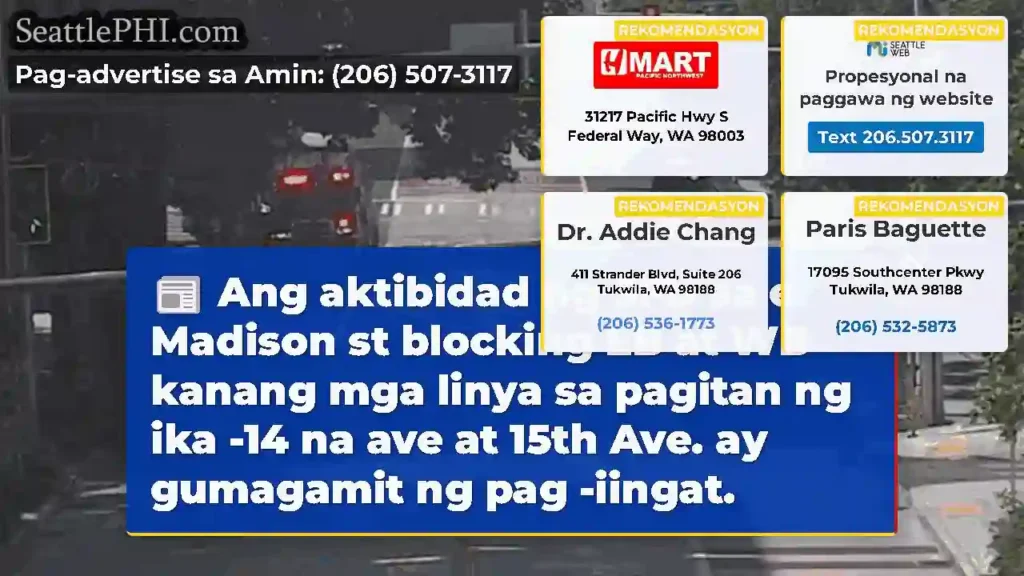 Ang aktibidad ng SFD sa e Madison st blocking EB