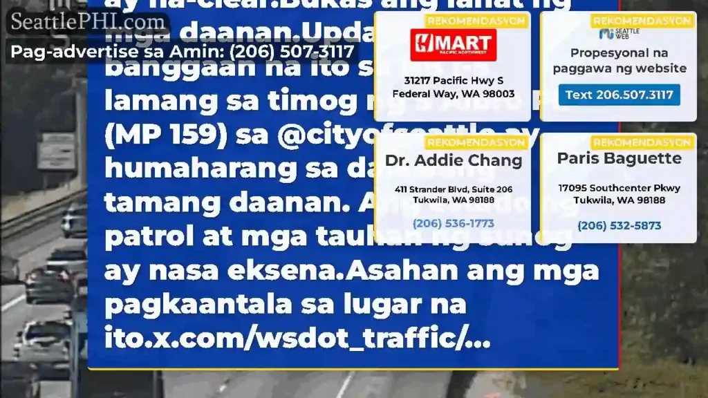 Nilinaw: Ang banggaan na ito sa NB I-5 malapit sa