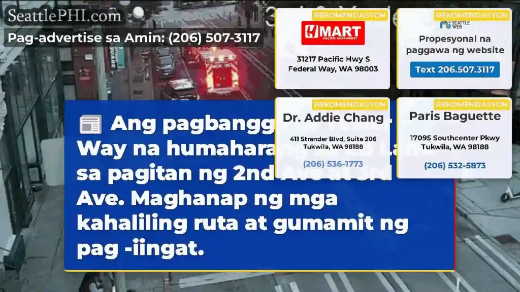 Ang pagbangga sa Yesler Way na humaharang sa EB