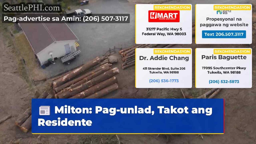 Milton: Pag-unlad, Takot ang Residente