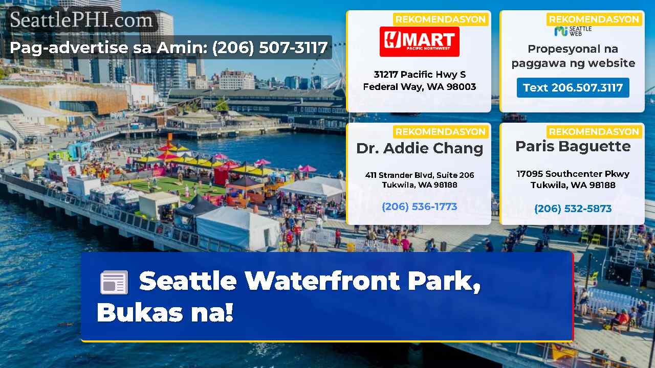 Seattle Waterfront Park Bukas na!