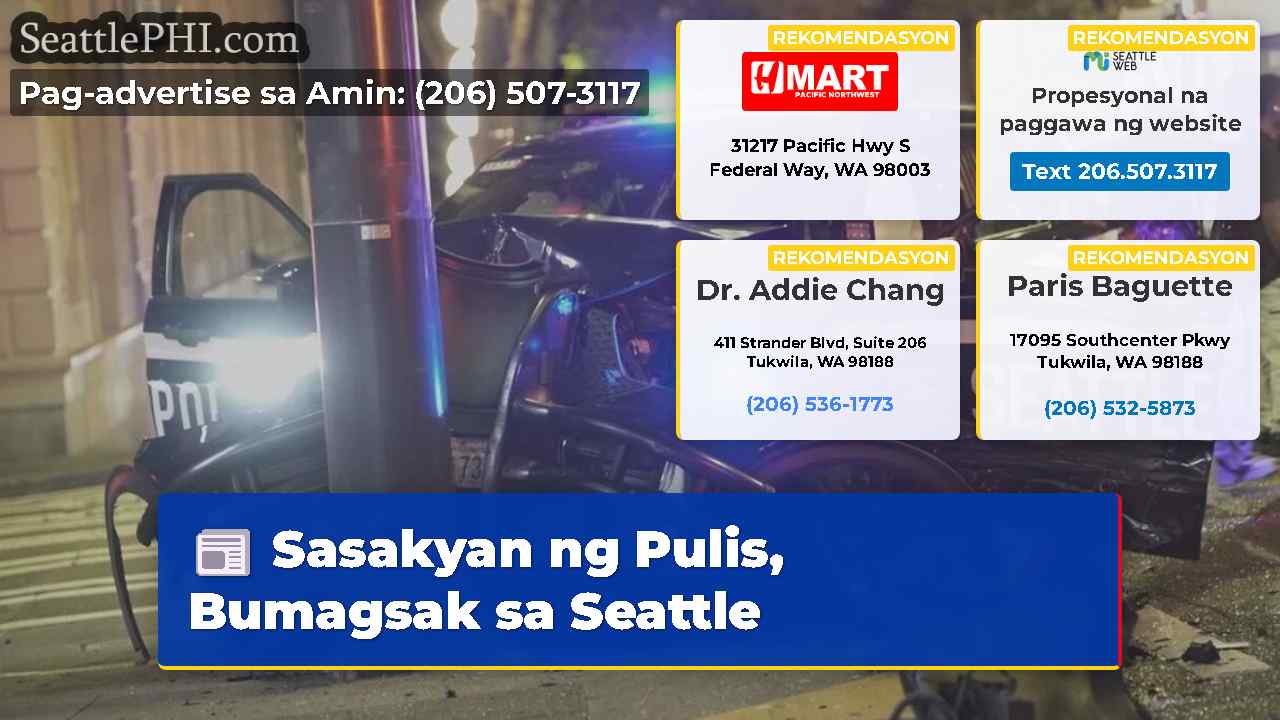 Sasakyan ng Pulis, Bumagsak sa Seattle