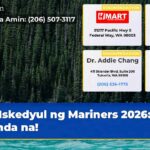 Iskedyul ng Mariners 2026 Handa na!