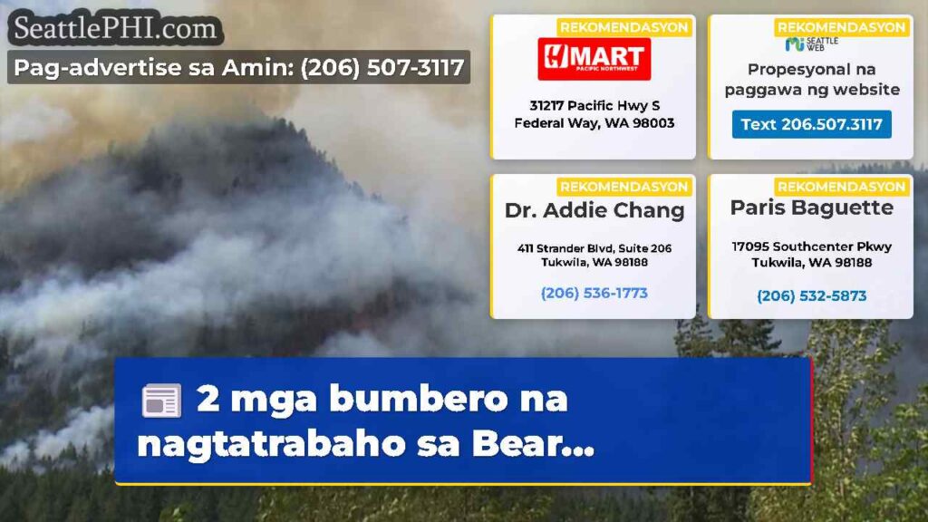 2 mga bumbero na nagtatrabaho sa Bear...