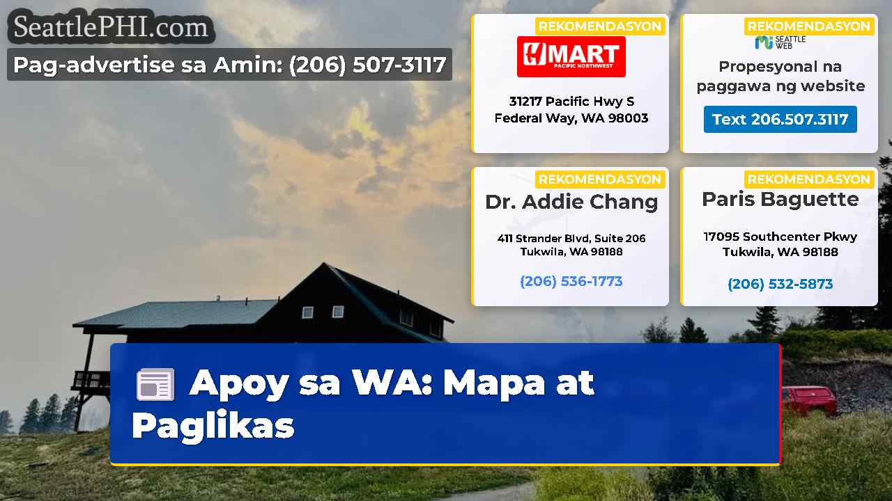 Apoy sa WA: Mapa at Paglikas