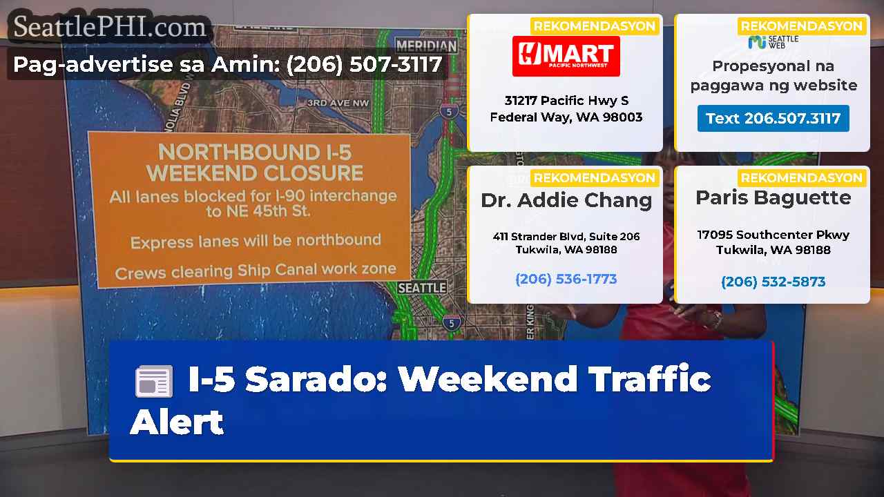 I-5 Sarado Weekend Traffic Alert